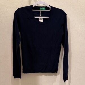 United Colors Of Benetton Navy Long Sleeve Women's Sweater